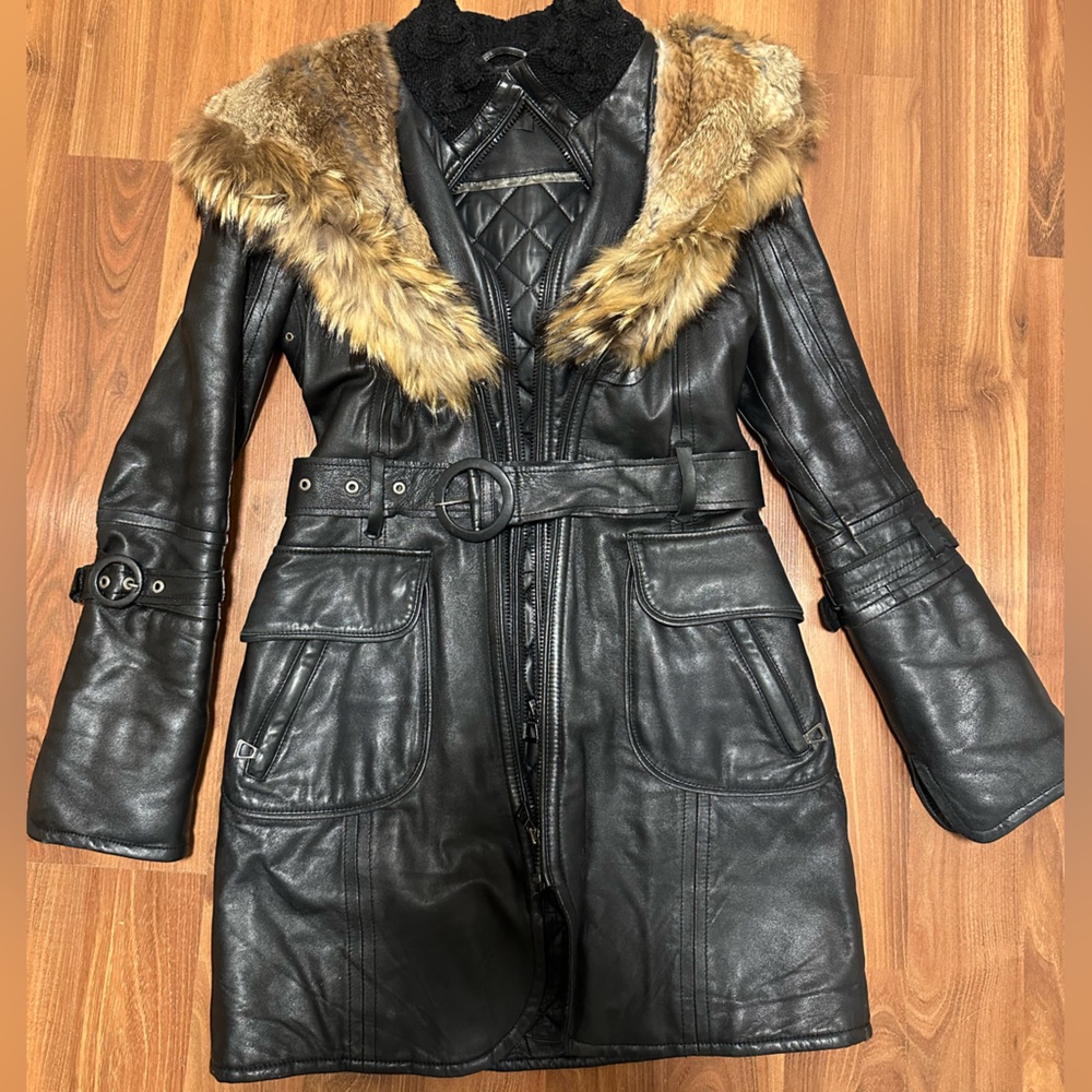 Rudsak long leather coat